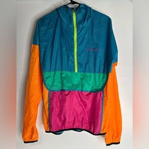Cotopaxi Teca Technical Windbreaker Unisex Size L/M Colorblock  Half Zip Hooded.